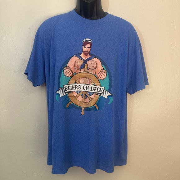 Bears on Deck T Shirt Gently worn 50% cotton / 50% polyester - Picture 1 of 3